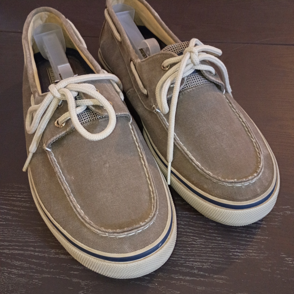 Sperry Men's 10.5M Boat Shoes - Gray Canvas. Intact Soles - Picture 3 of 6